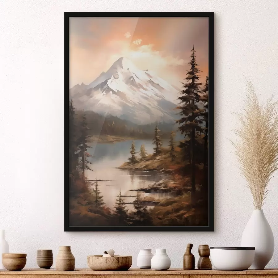 Fototapeedid Loodusvaade mägedele, jõele f43543