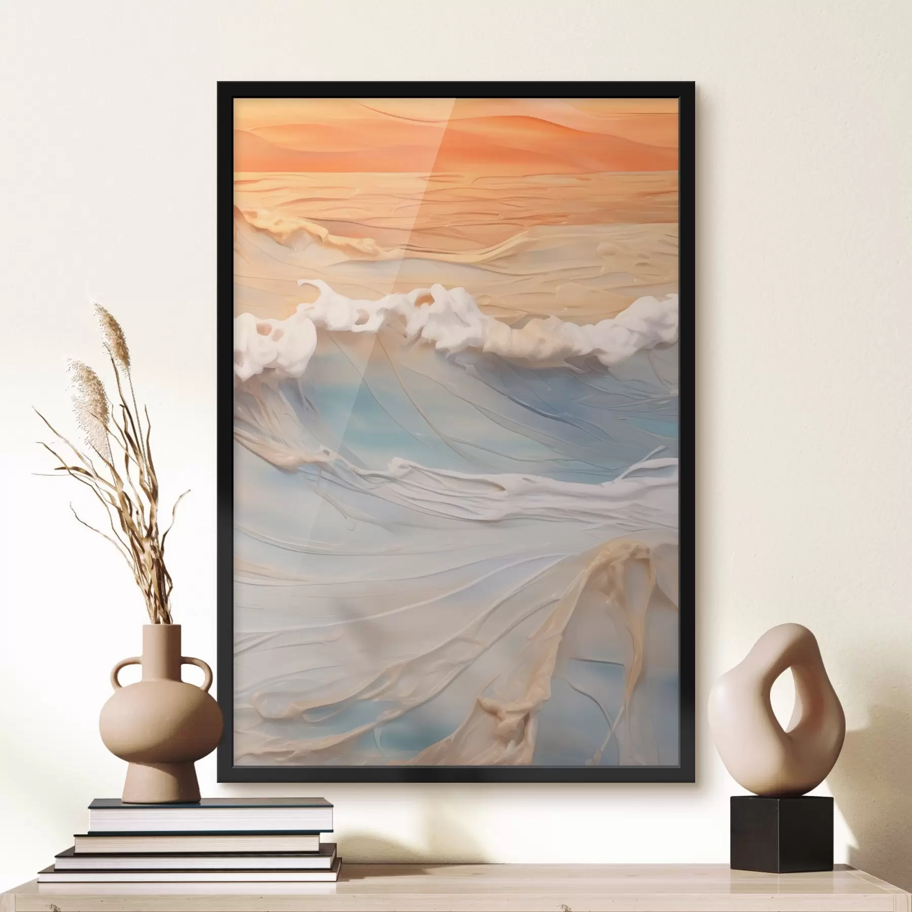 Fototapeedid Päikeseloojangu tõusu ja mõõna f43593