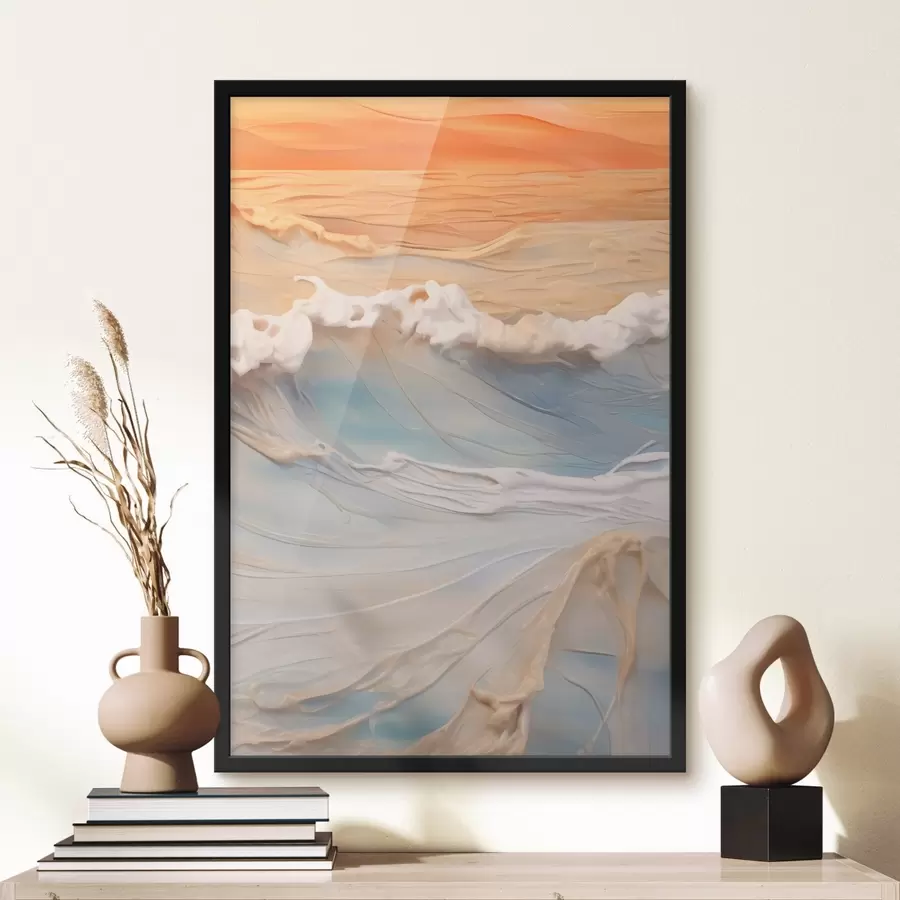 Fototapeedid Päikeseloojangu tõusu ja mõõna f43593