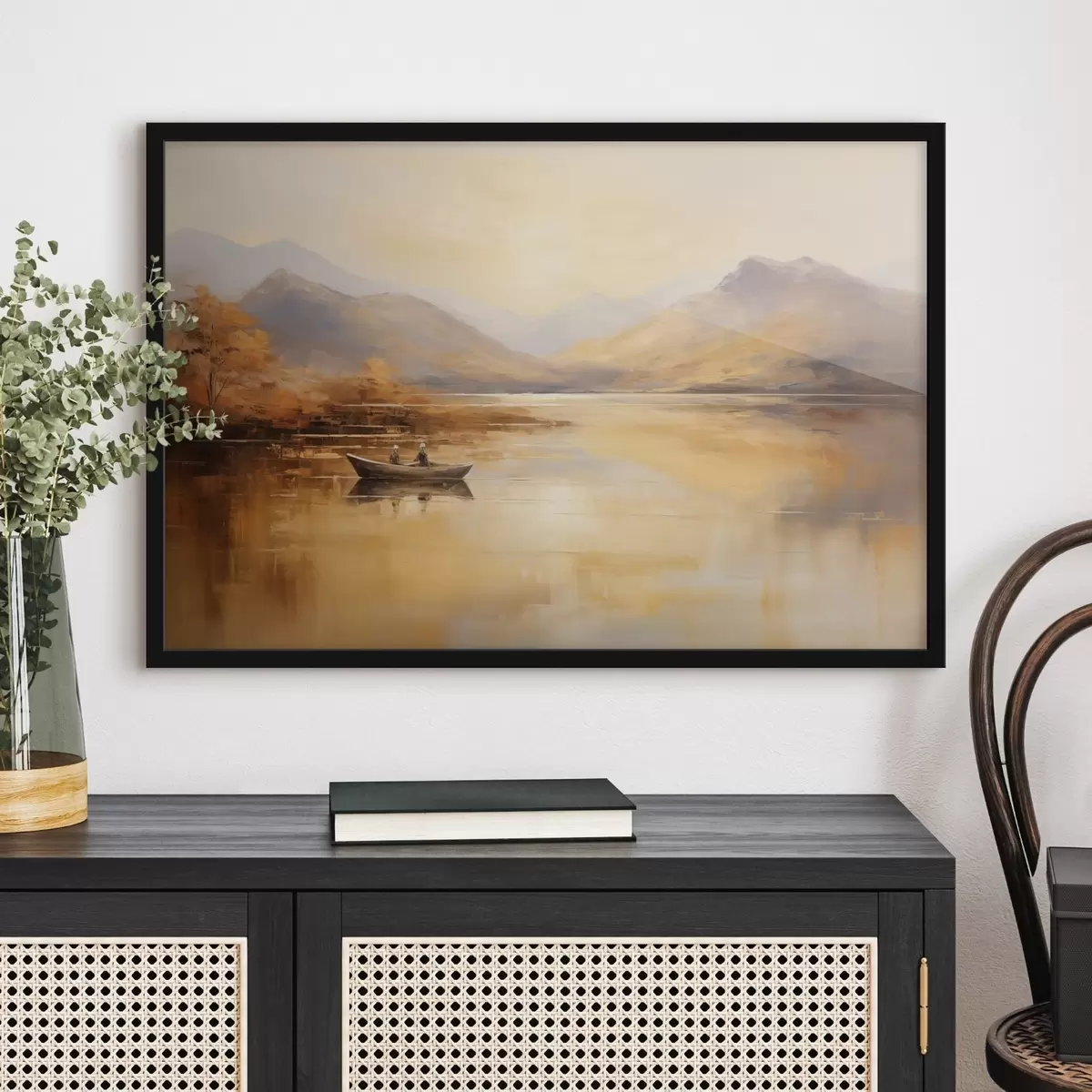 Plakat Kalapüük järve imitatsioon pastellil f43542