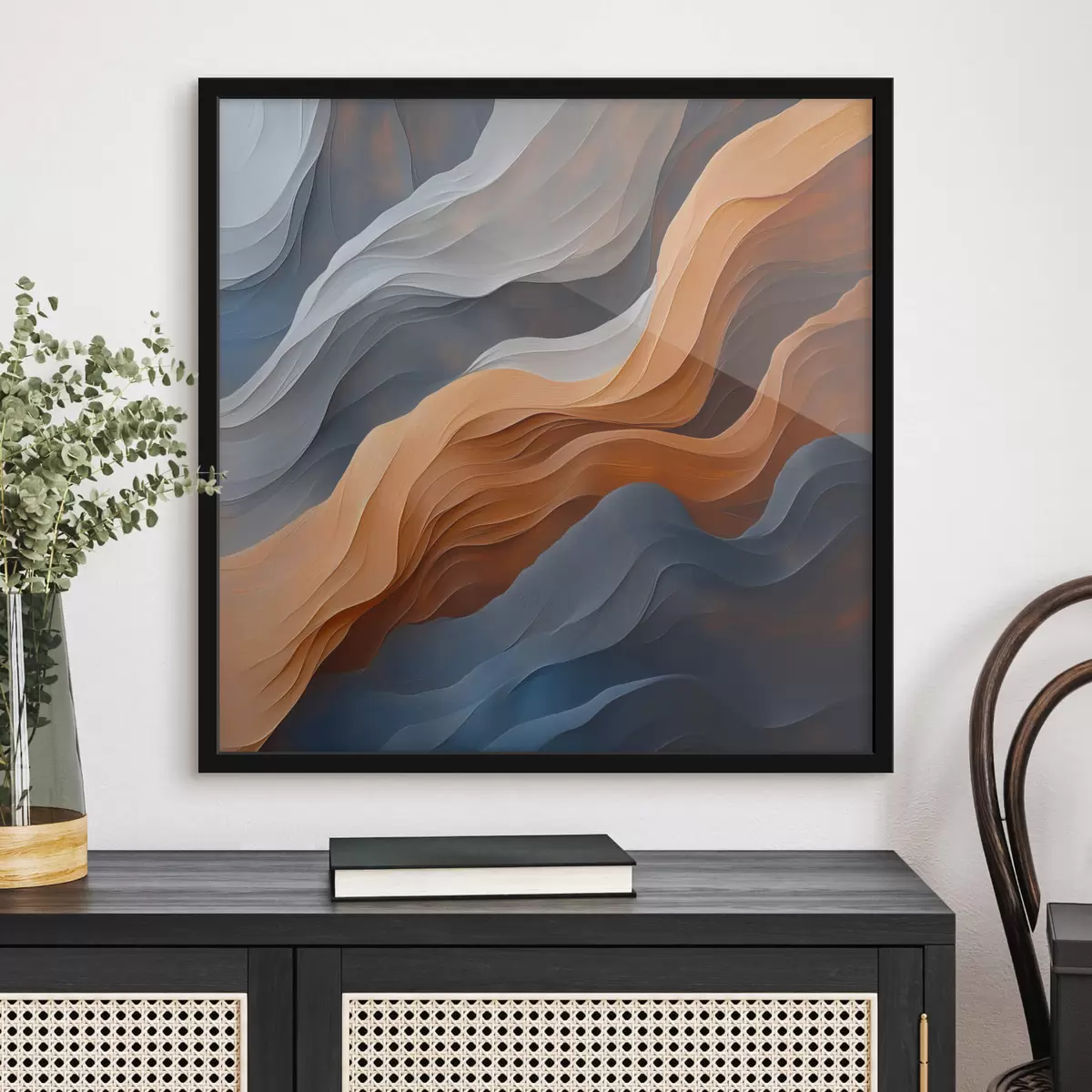 Plakat Abstraktsioon lainetega f43000