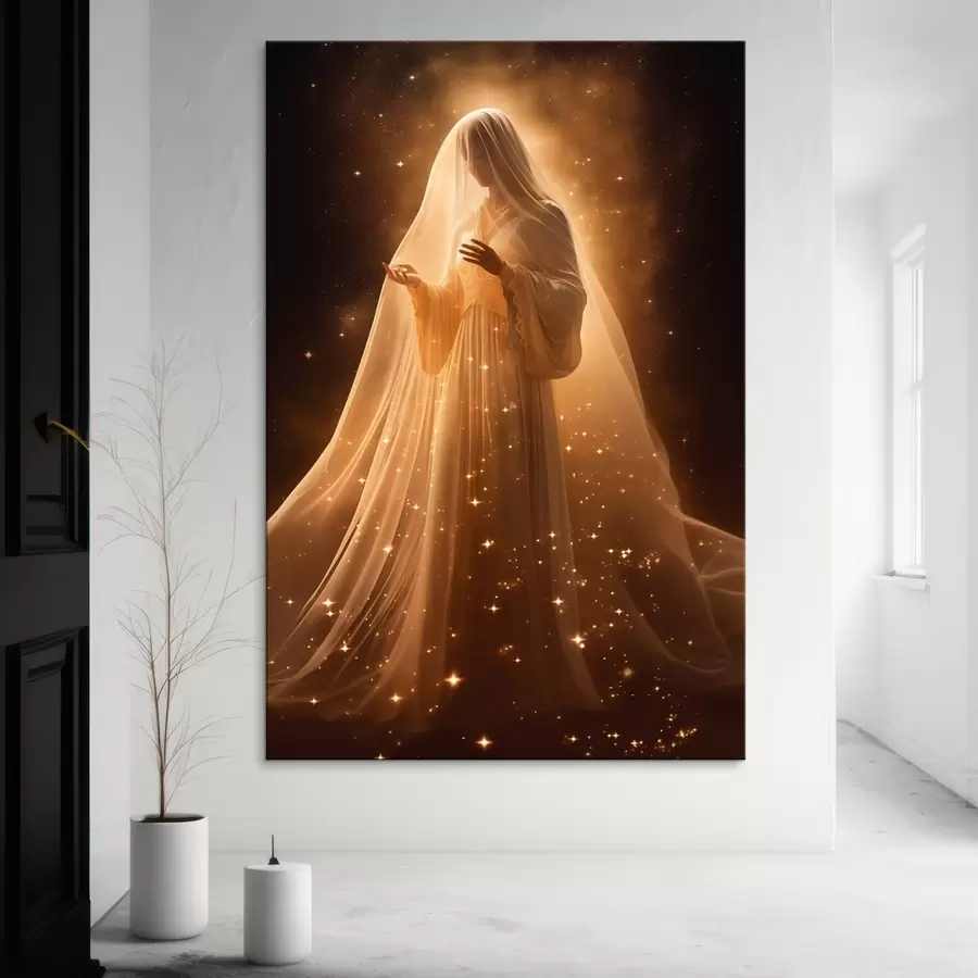 Pilt Tüdruk kleidis tumedal taustal s43470