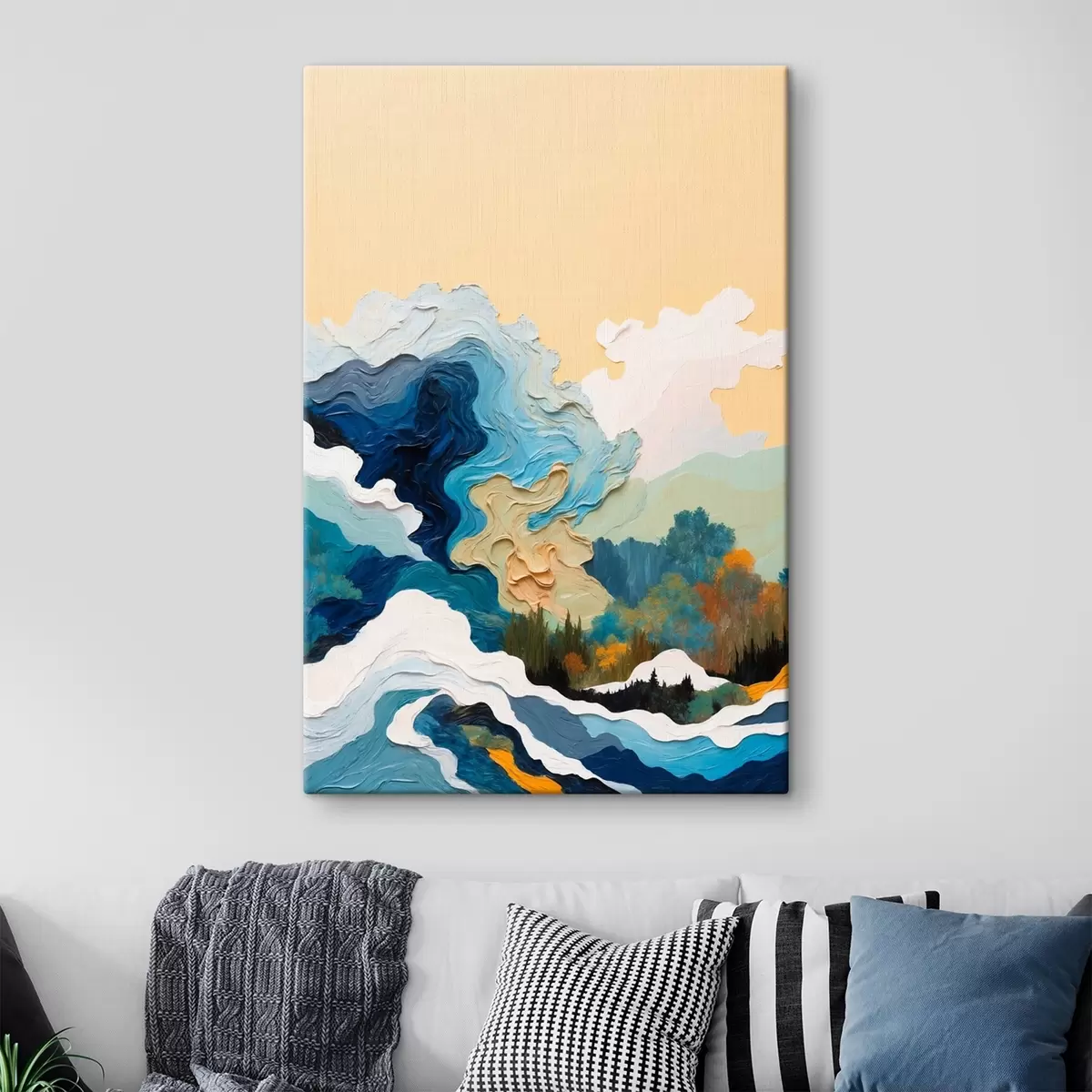 Pilt Abstraktne mets õlimaalide stiilis s43452