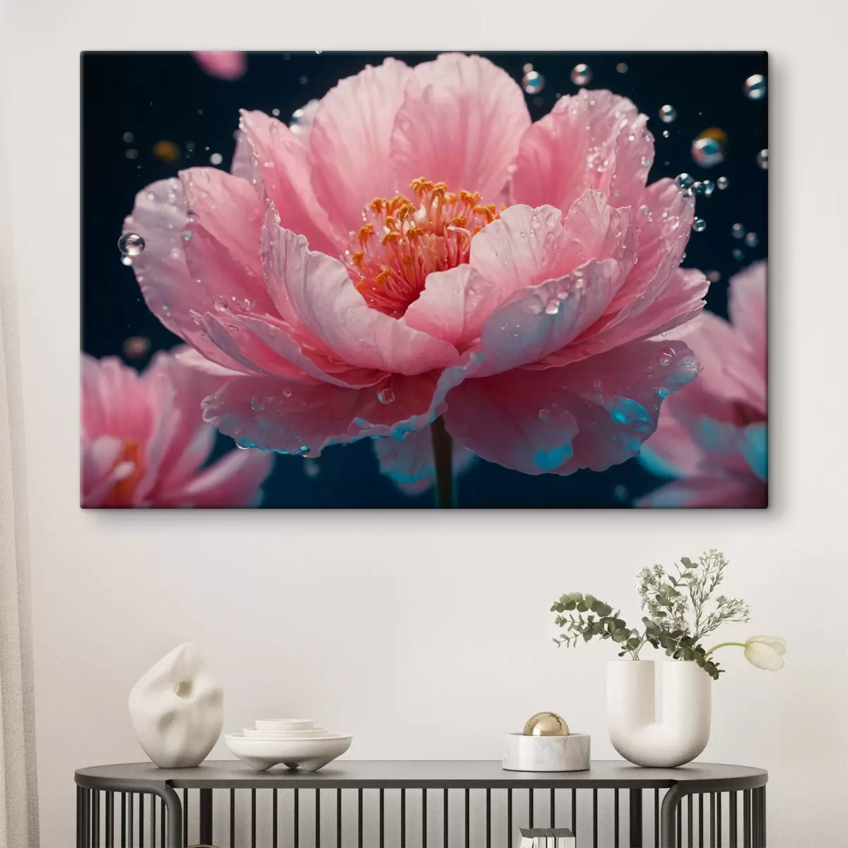 Pilt Roosa lill hägusel taustal s43875