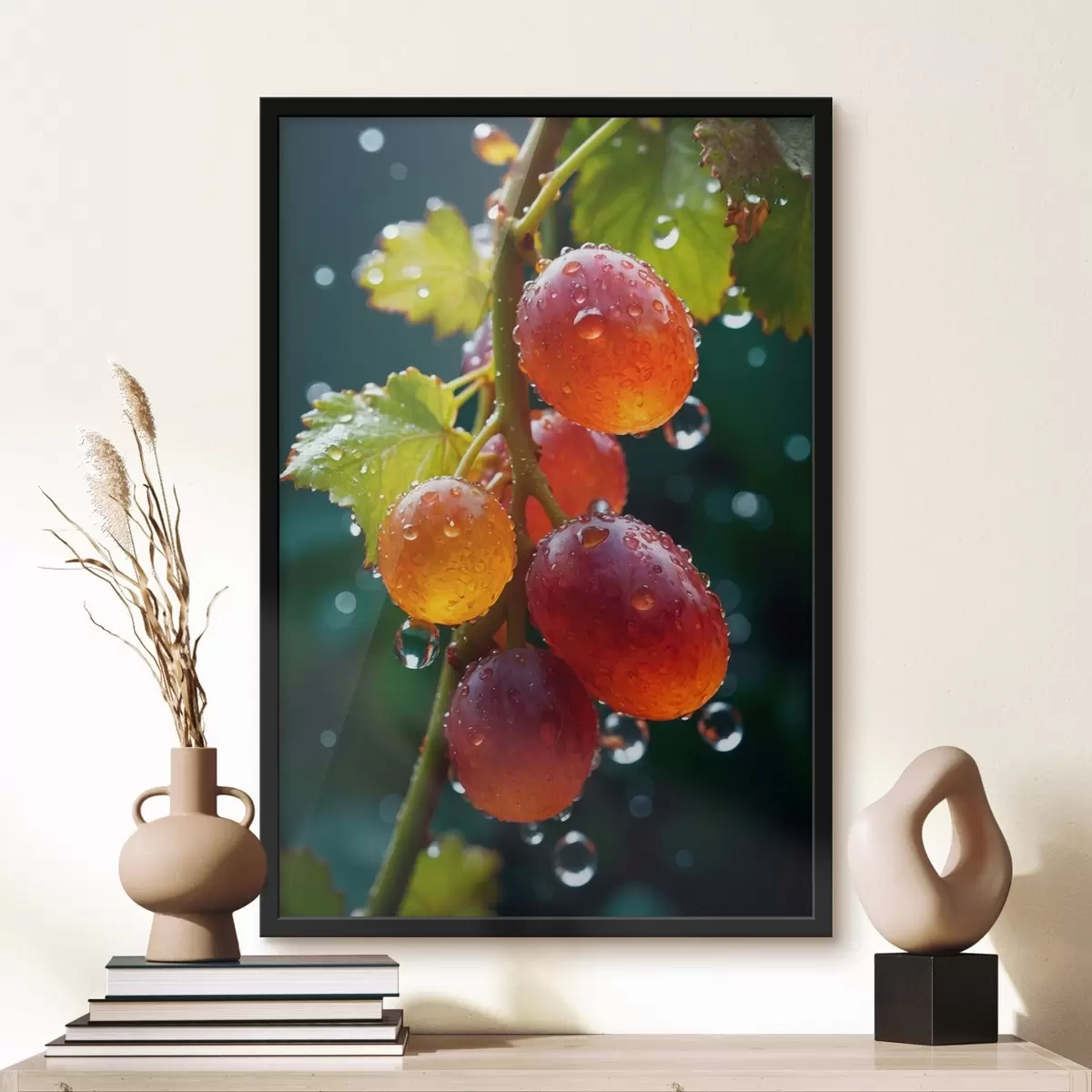 Plakat Viinamarjad kastepiiskadega f43872