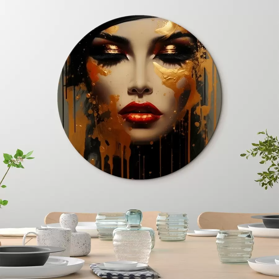 Pilt Tüdruku nägu kollase värviga r43468