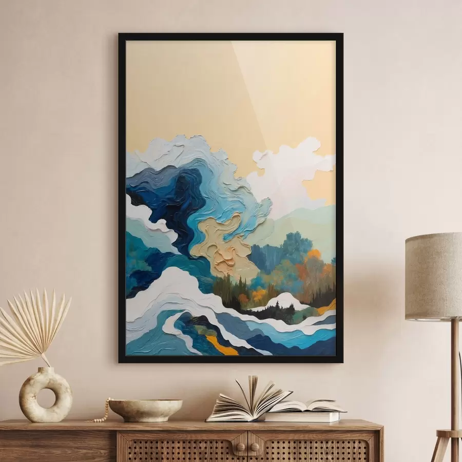 Fototapeedid Abstraktne mets õlimaalide stiilis f43452