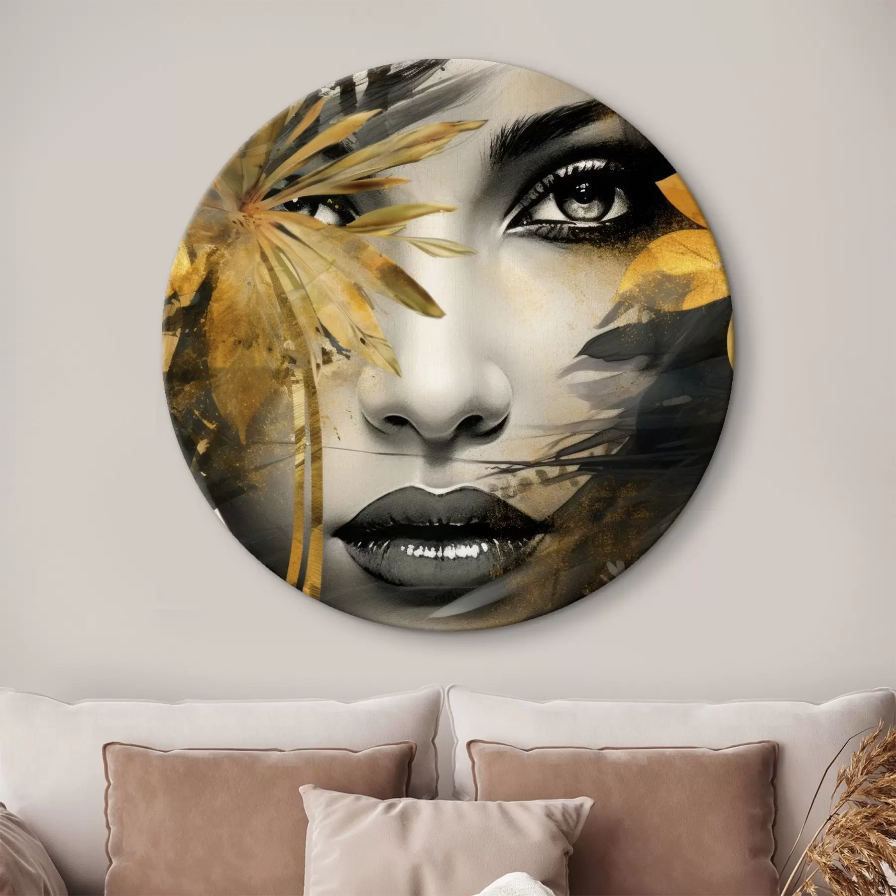 Pilt Tüdruku nägu käsitsi maalitud stiilis r43469