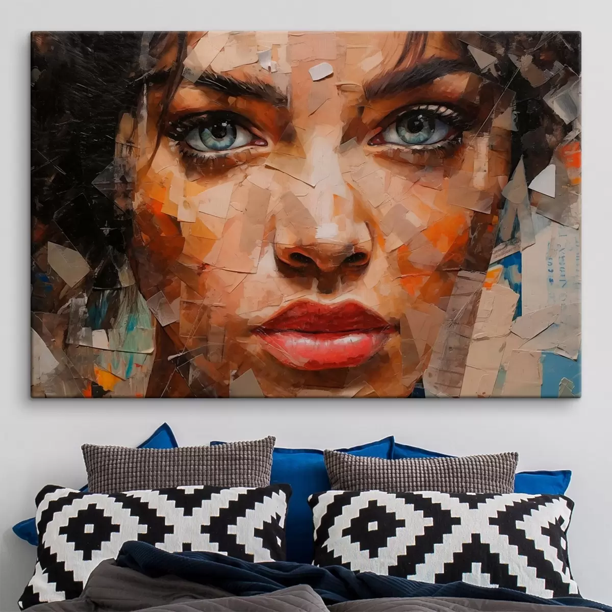 Pilt Tüdruku nägu ajalehtedest s43467