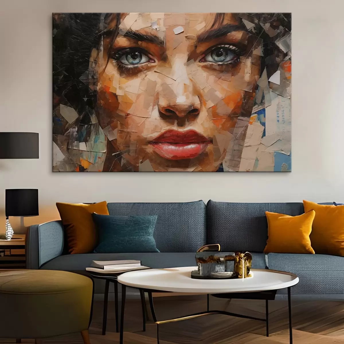 Pilt Tüdruku nägu ajalehtedest s43467