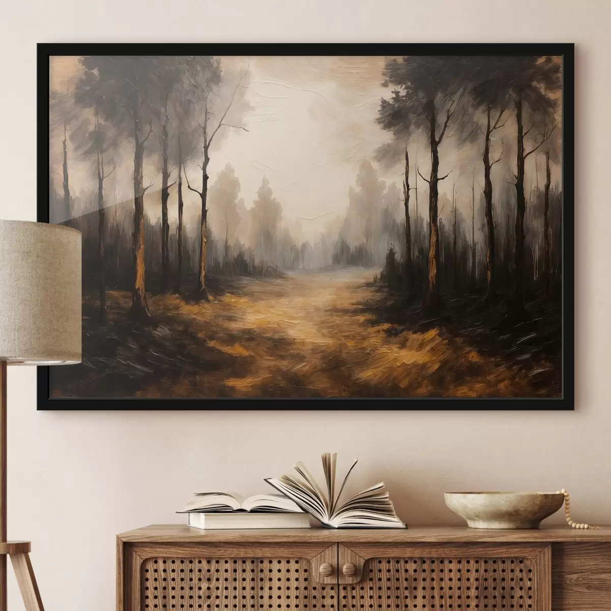 Plakat Must mets akrüülmaalide stiilis f43448