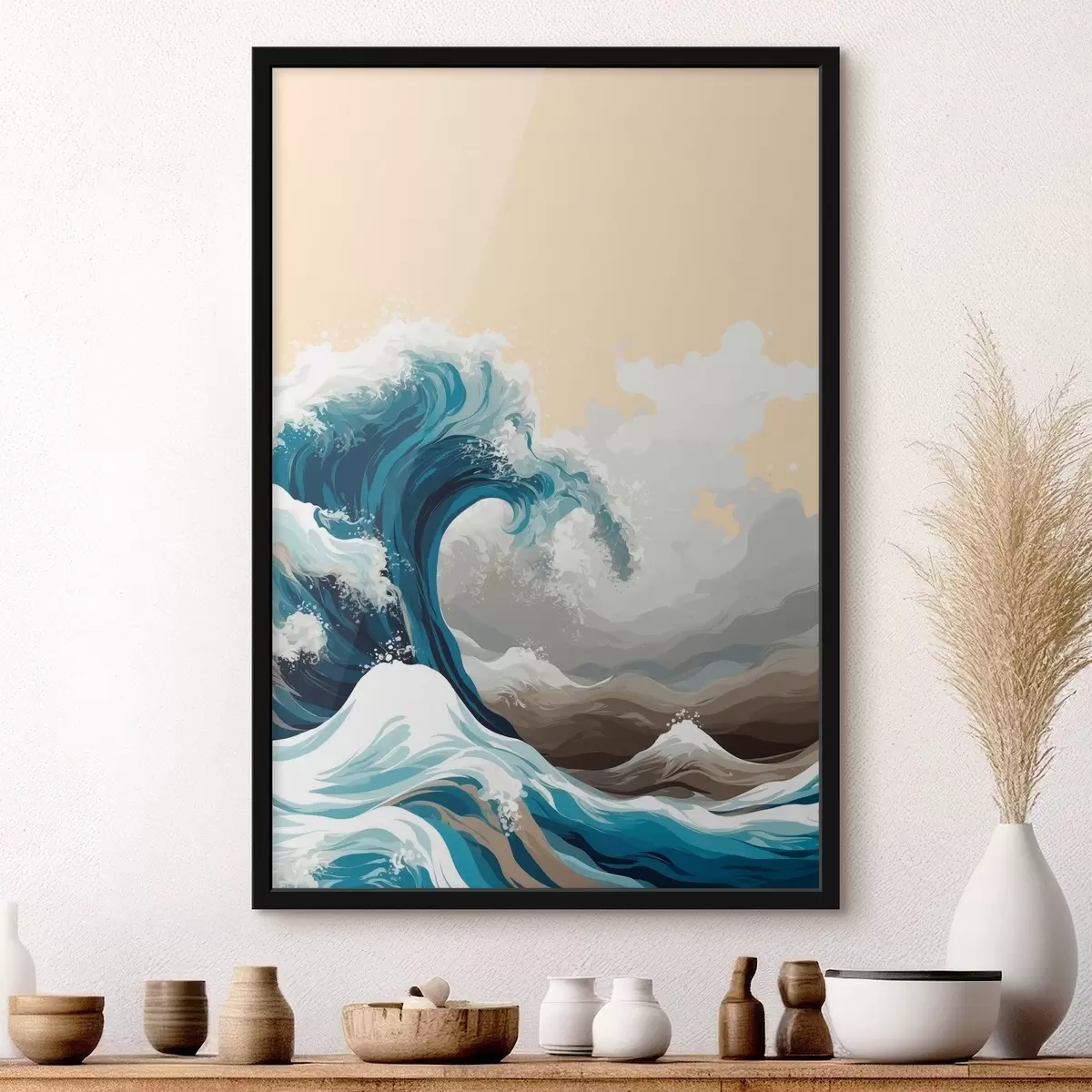 Plakat Tsunami vektorstiilis f43455