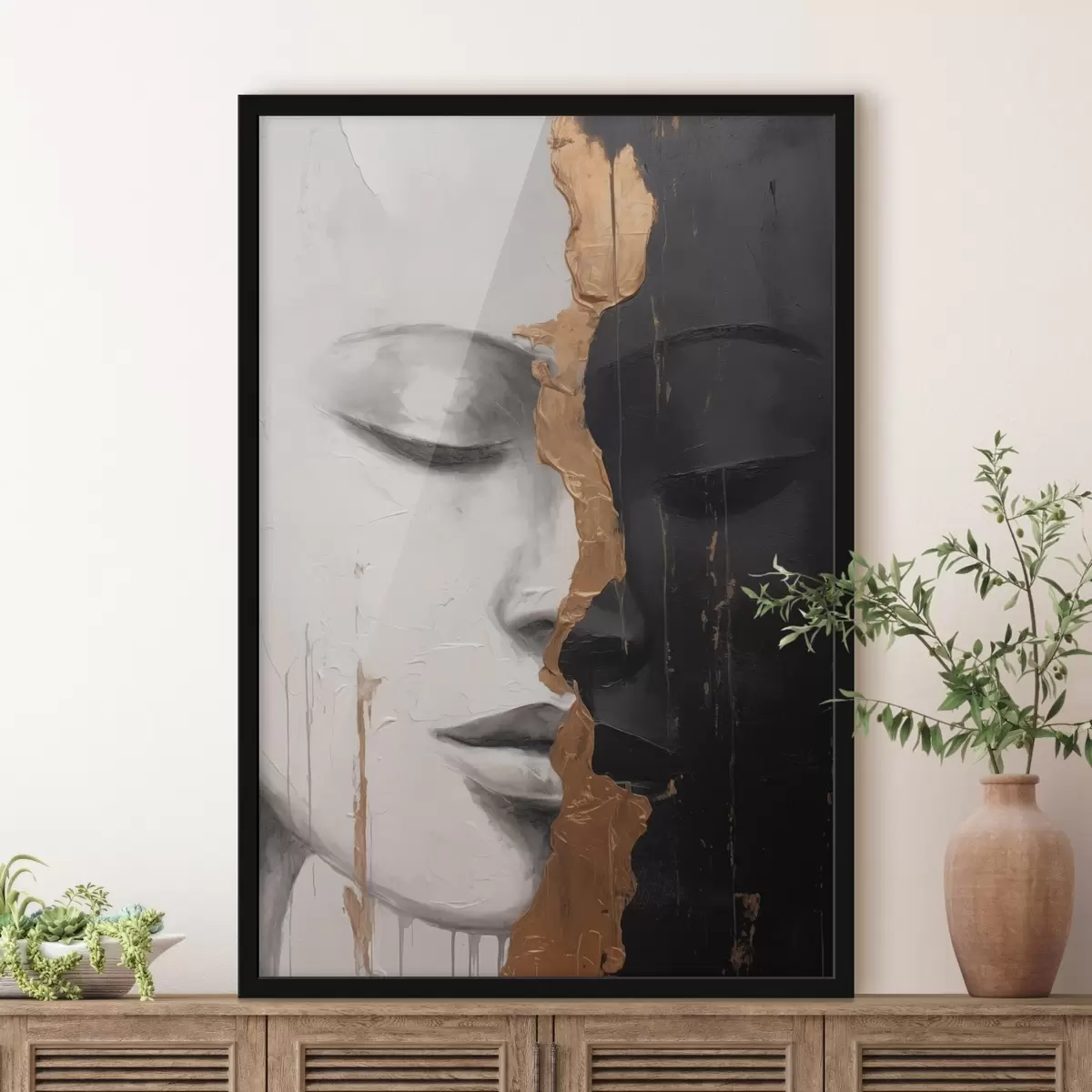 Plakat Mustad ja valged näod f43471