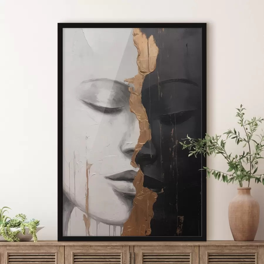 Fototapeedid Mustad ja valged näod f43471