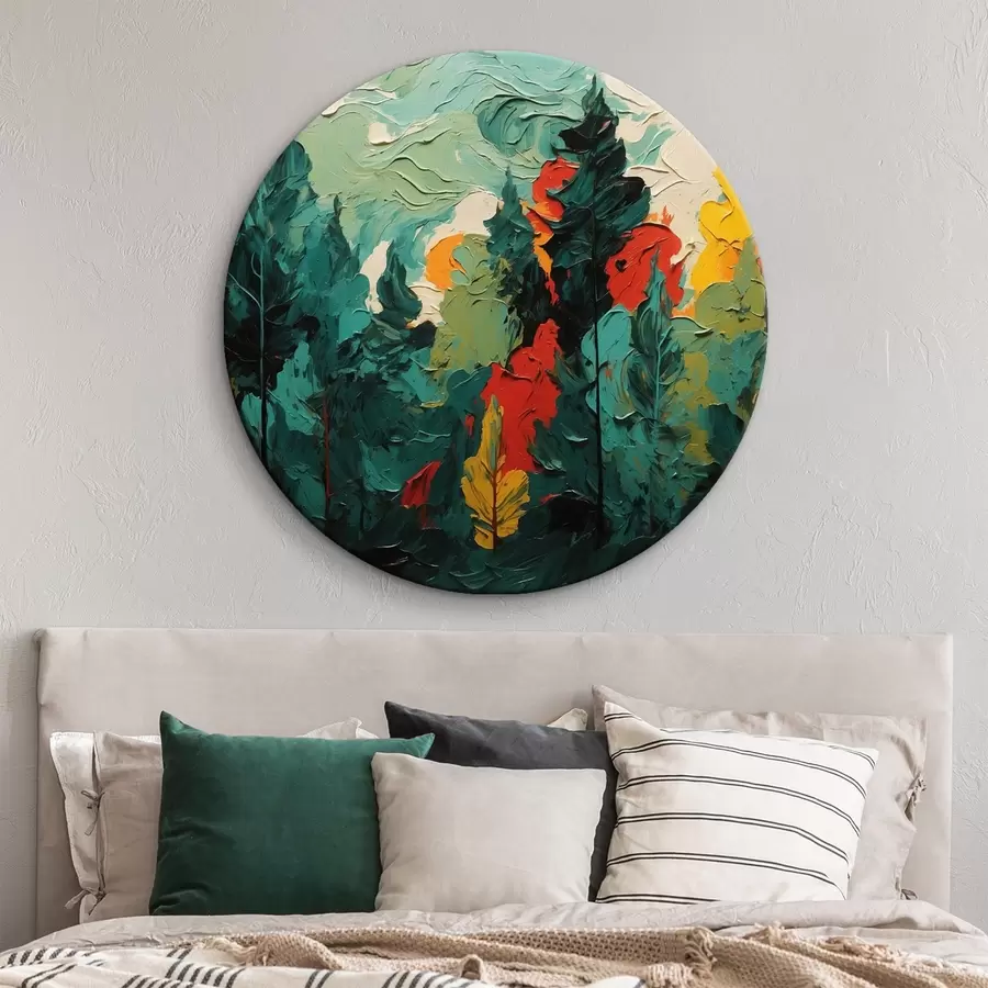 Pilt Must mets õlimaalide stiilis r43444