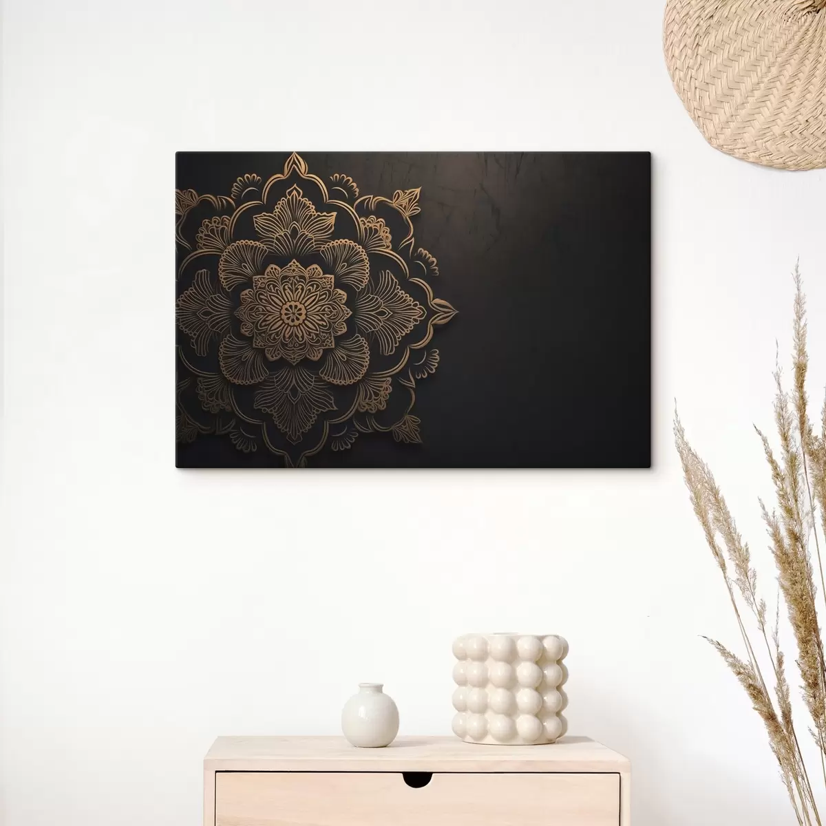 Pilt Kollased mustrid mustril mustal taustal s43943