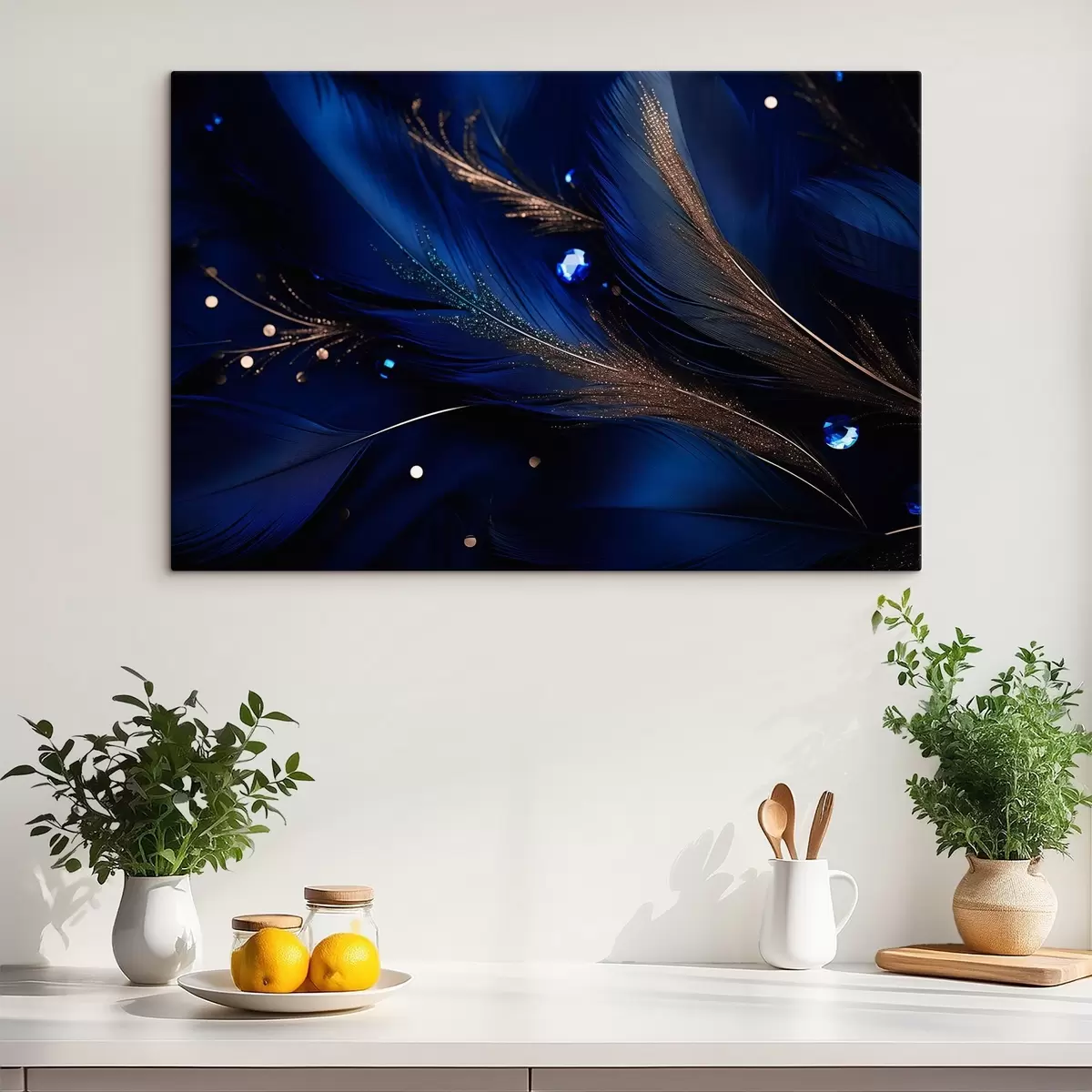 Pilt Sinised hüperrealistlikud suled s43946