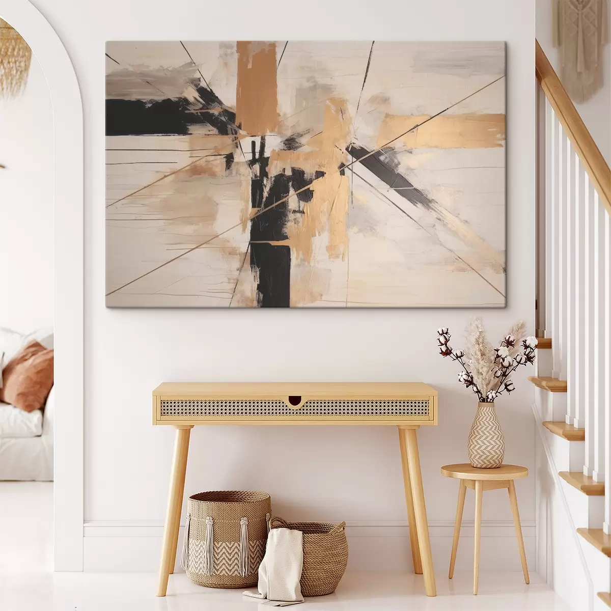 Pilt Abstraktne kompositsioon ristuvate joontega s43987