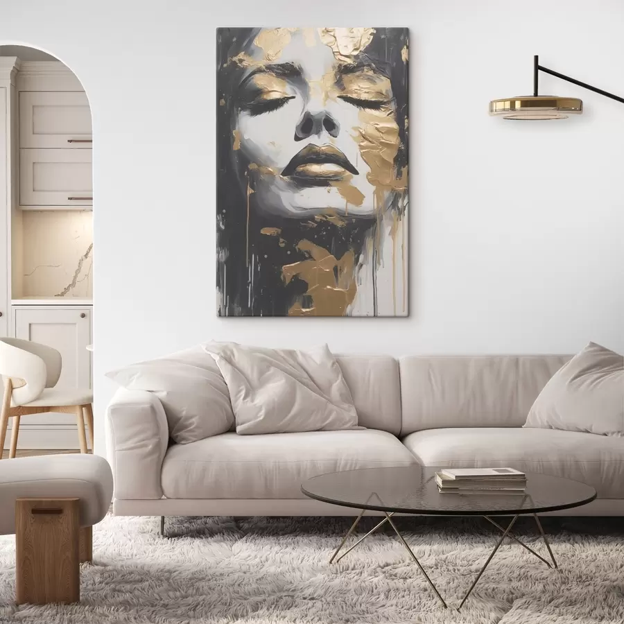 Pilt Naise portree abstraktsete löökidega s43988