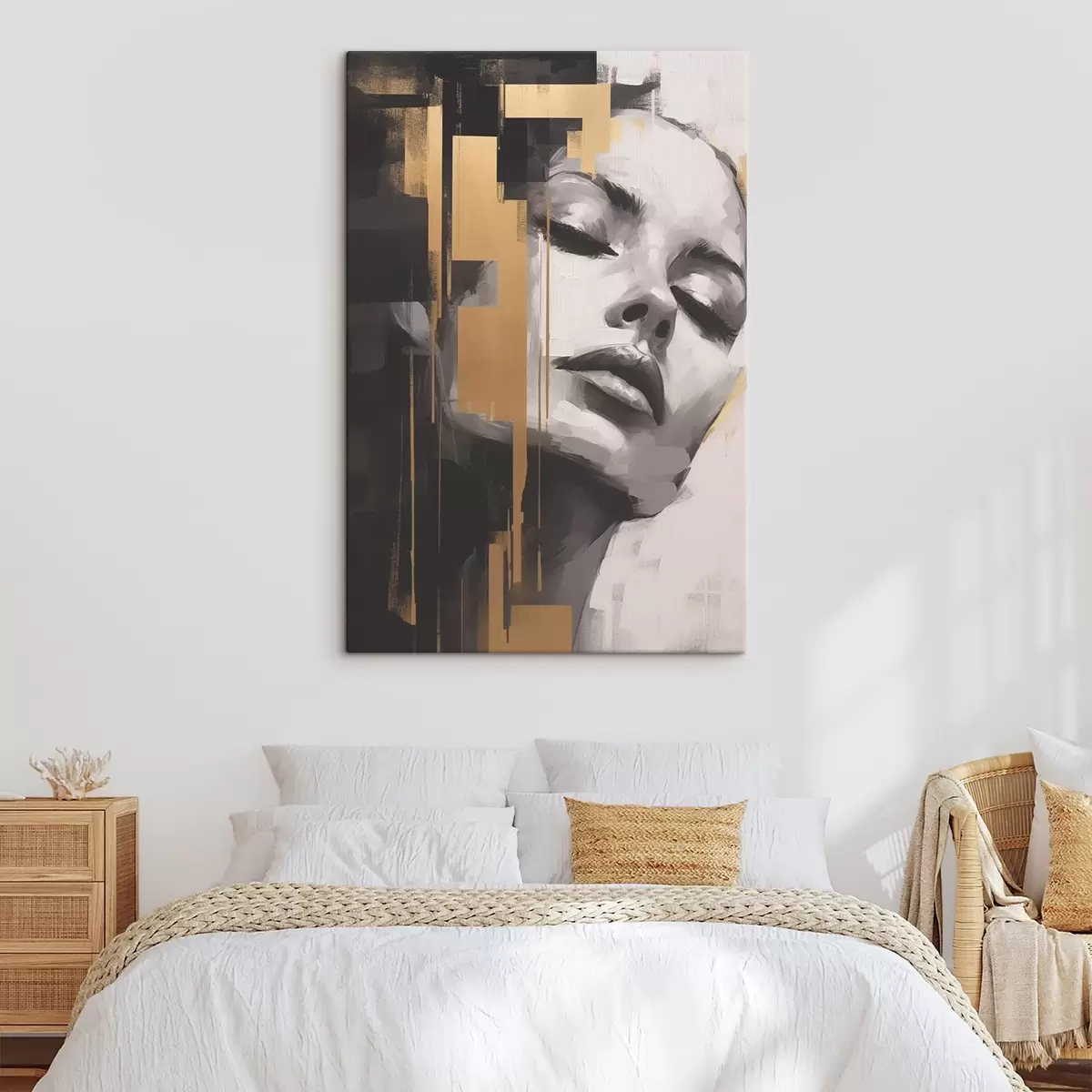 Pilt Naise portree geomeetriliste aktsentidega s43989