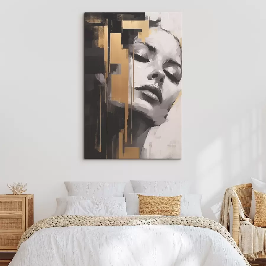 Pilt Naise portree geomeetriliste aktsentidega s43989