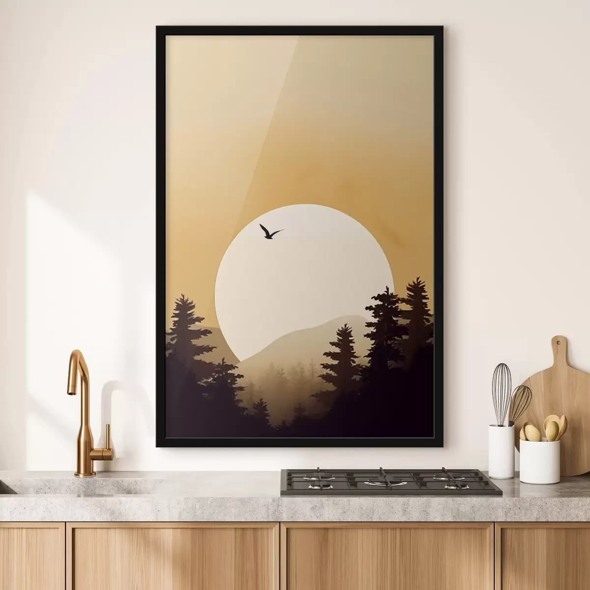 Plakat Mändide siluette f43980