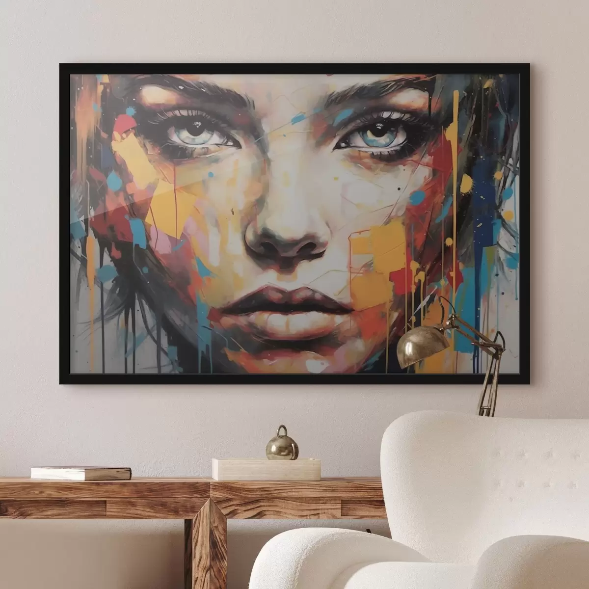 Plakat Portree värvilistes värvitoonides f43982