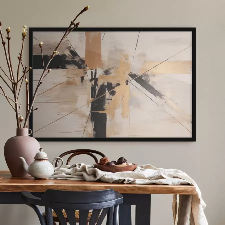 Fototapeedid Abstraktne kompositsioon ristuvate joontega f43987