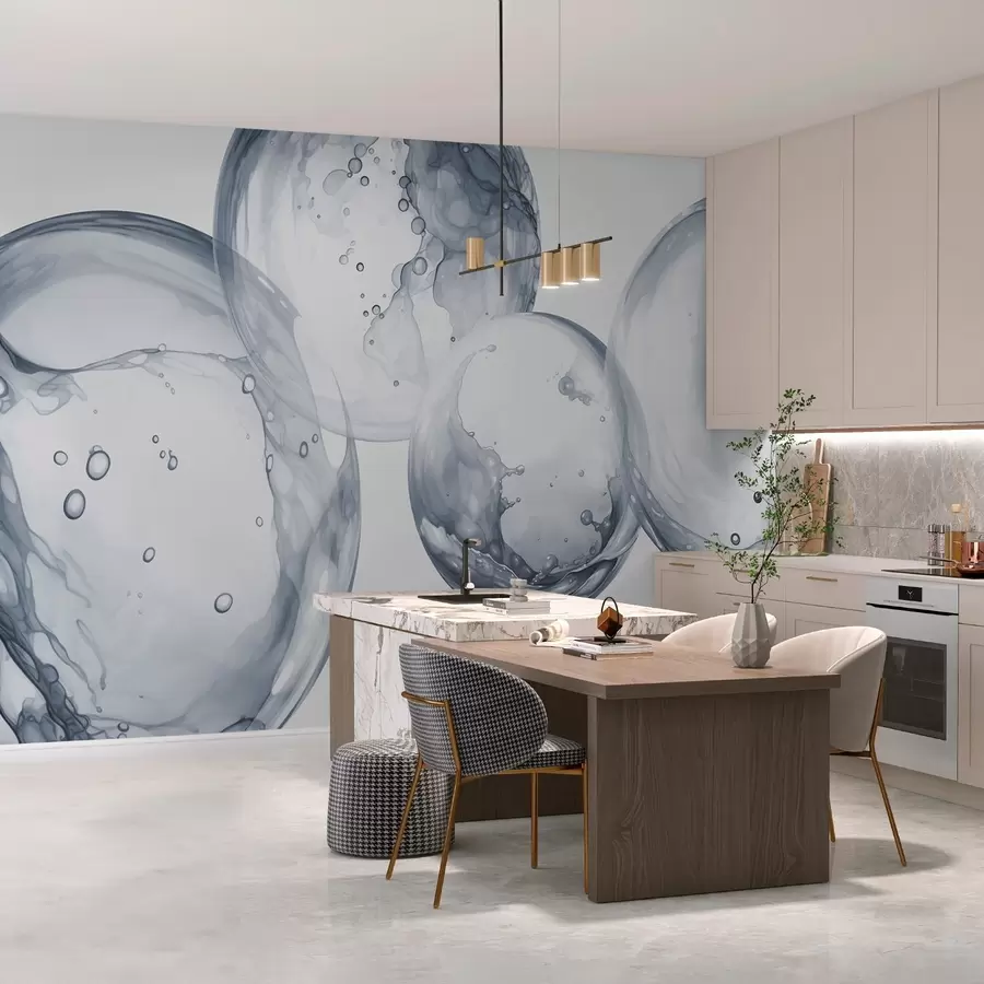 Fototapeedid Bubbles imitatsioon akvarell w03736v2