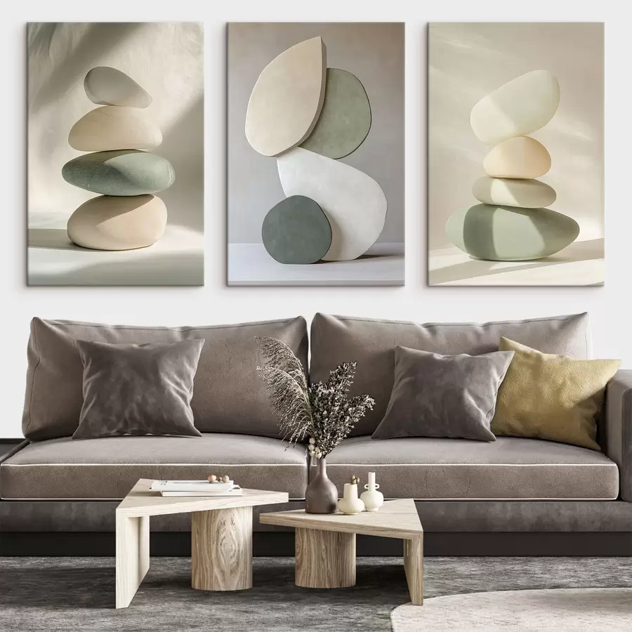 Pilt Pealistic esteetilised kivid, kodukaunistus, looduslik valgustus m00418