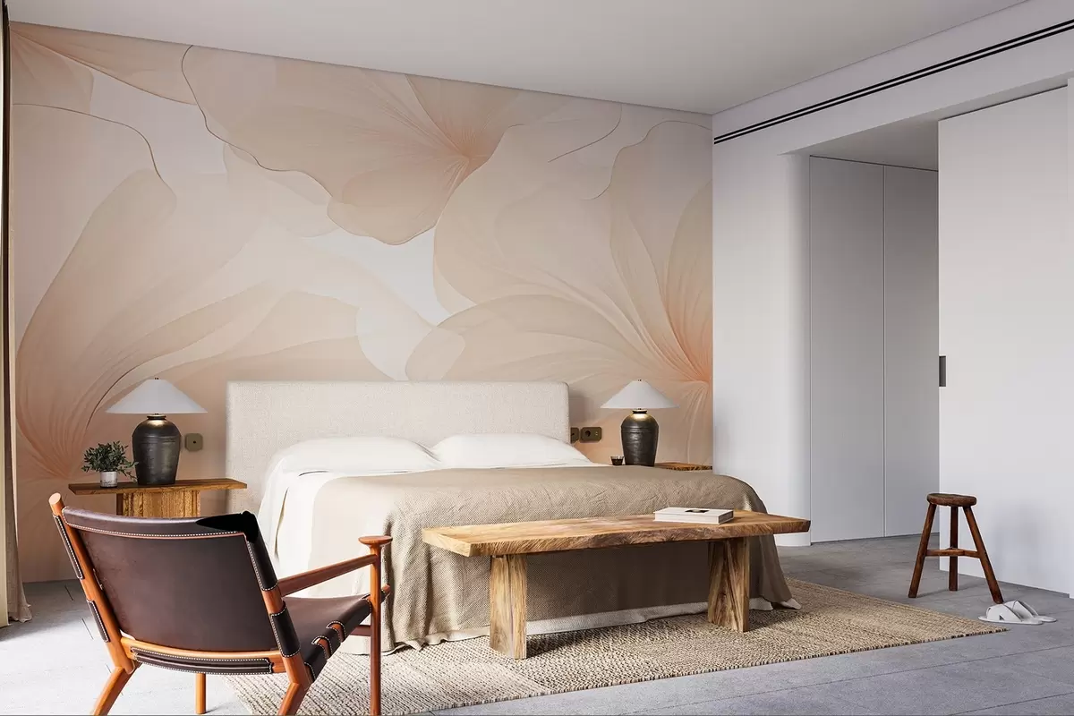 Fototapeedid Pehme roosa suured lillepungad w09032