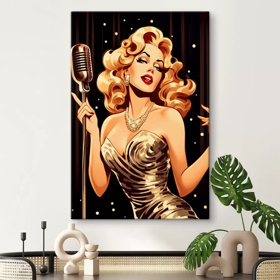 Pilt Tüdruk mikrofoniga s44112