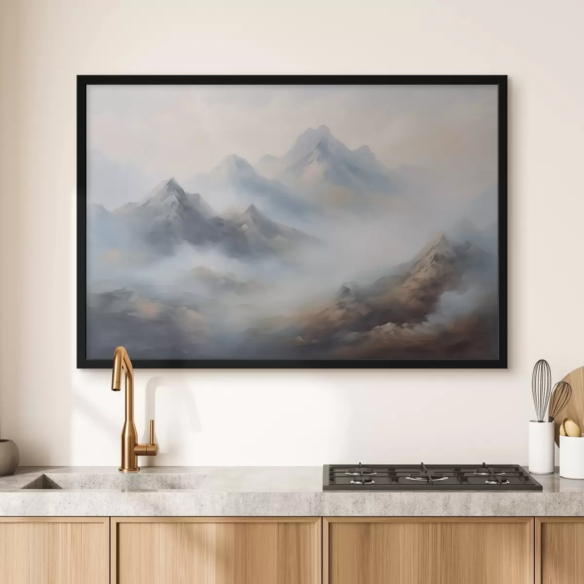 Plakat Mäed udus koidikul f44121