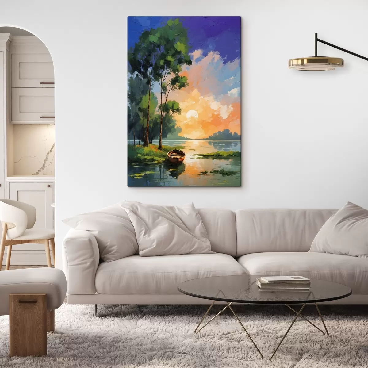 Pilt Paat saare lähedal akrüülmaalide stiilis s44065