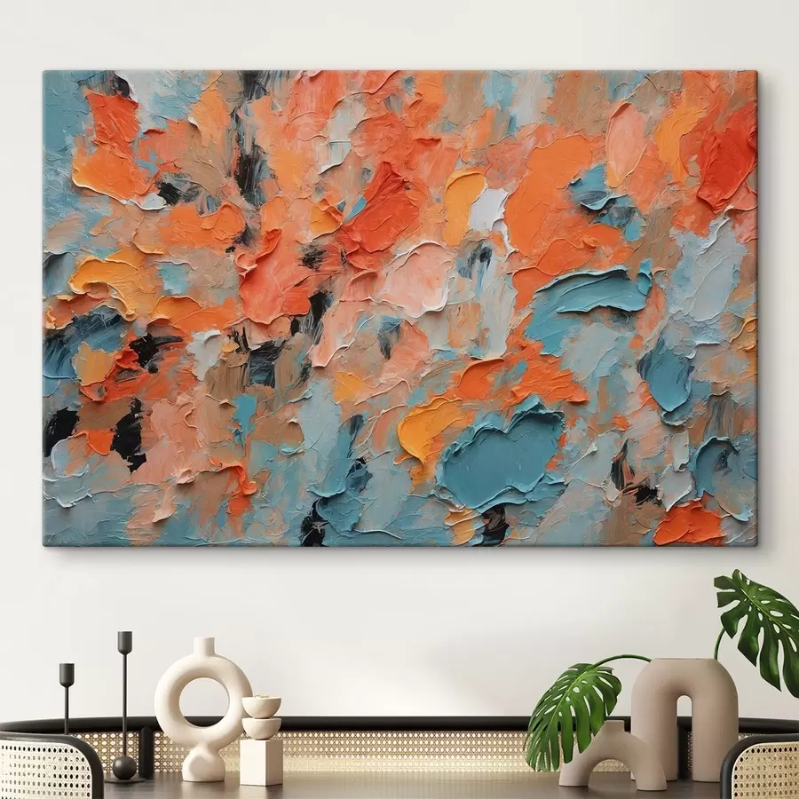 Pilt Abstraktne õlimaal erinevate värvidega s44072