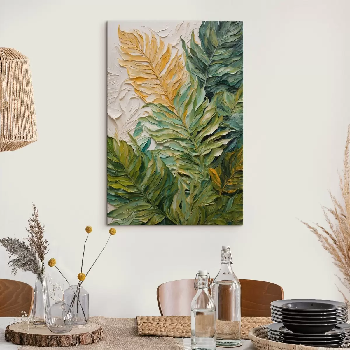 Pilt Troopilised lehed õlimaalide stiilis s44088