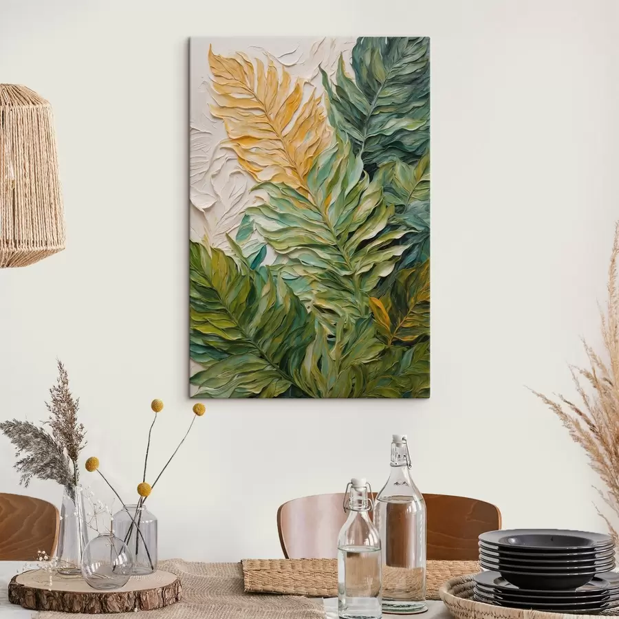 Pilt Troopilised lehed õlimaalide stiilis s44088