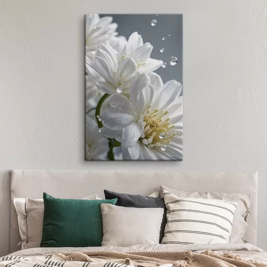 Pilt Valged lilled koos kastmega s44100