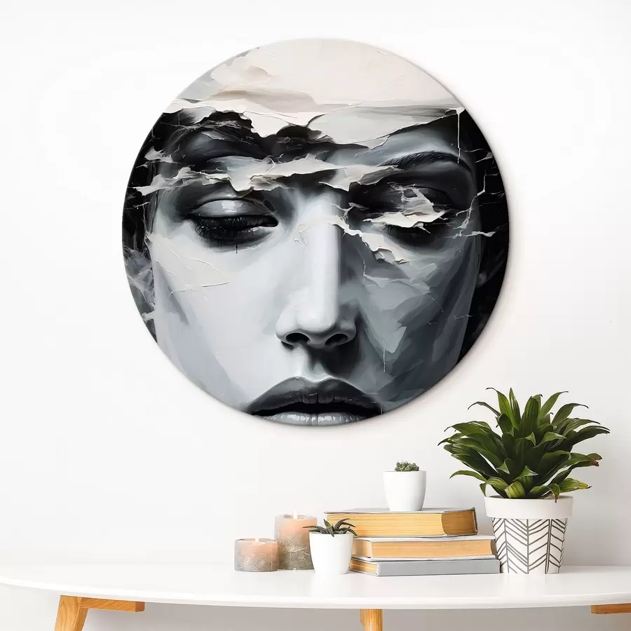 Pilt Abstraktne naise nägu akrüülmaalide stiilis r44070
