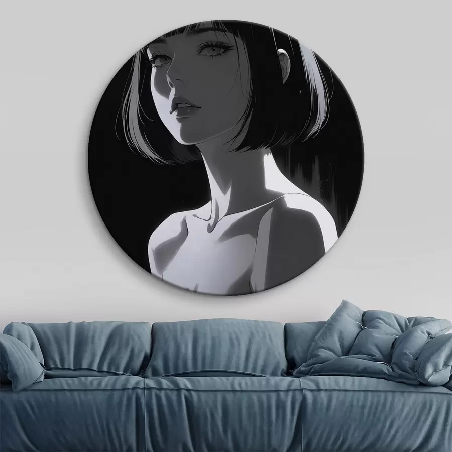 Pilt Plakat tüdrukuga mustal taustal r44103