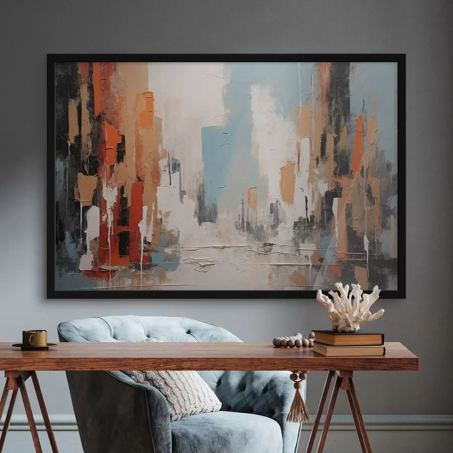 Fototapeedid Abstraktne linn õlimaalide stiilis f44061