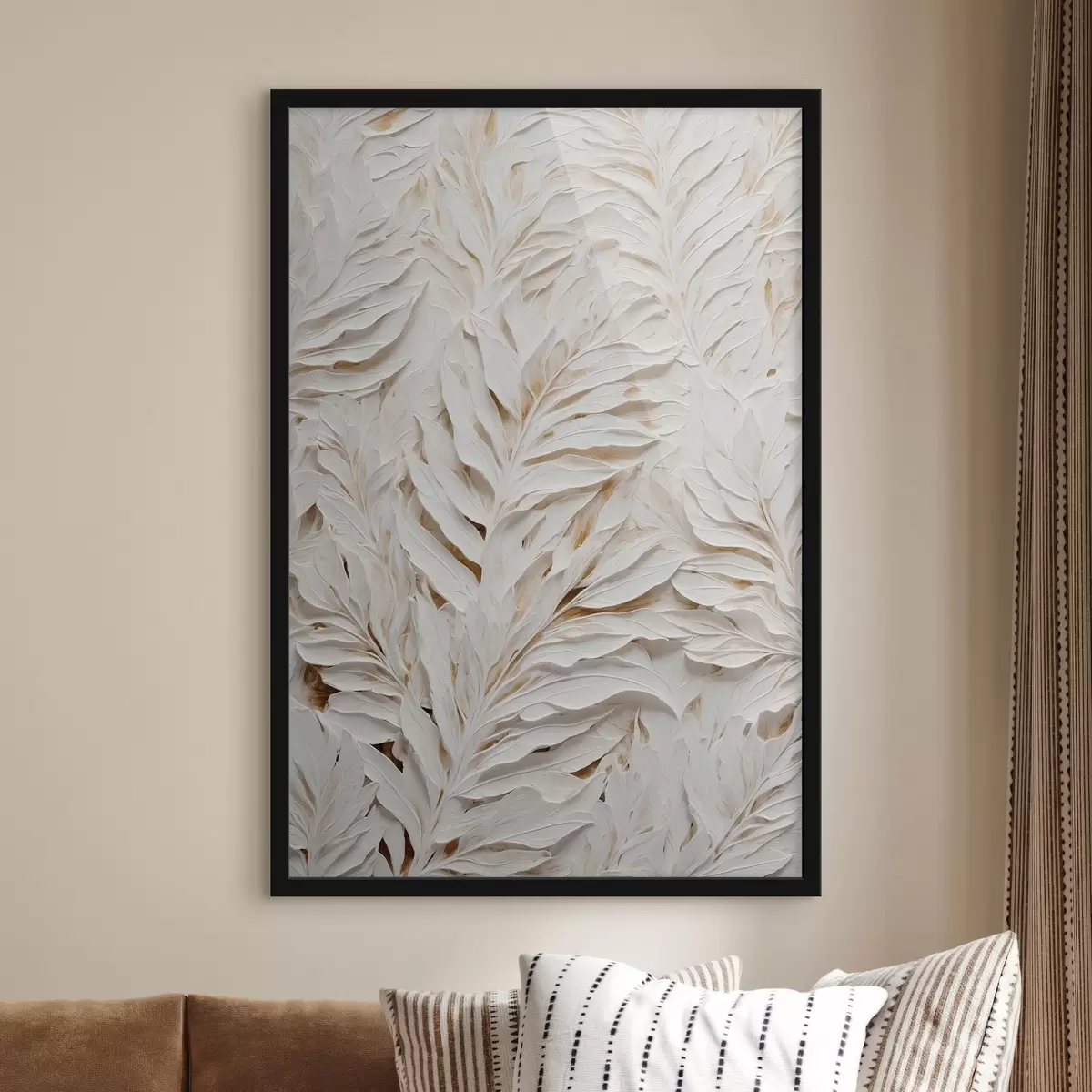 Plakat Valged troopilised lehed f44093