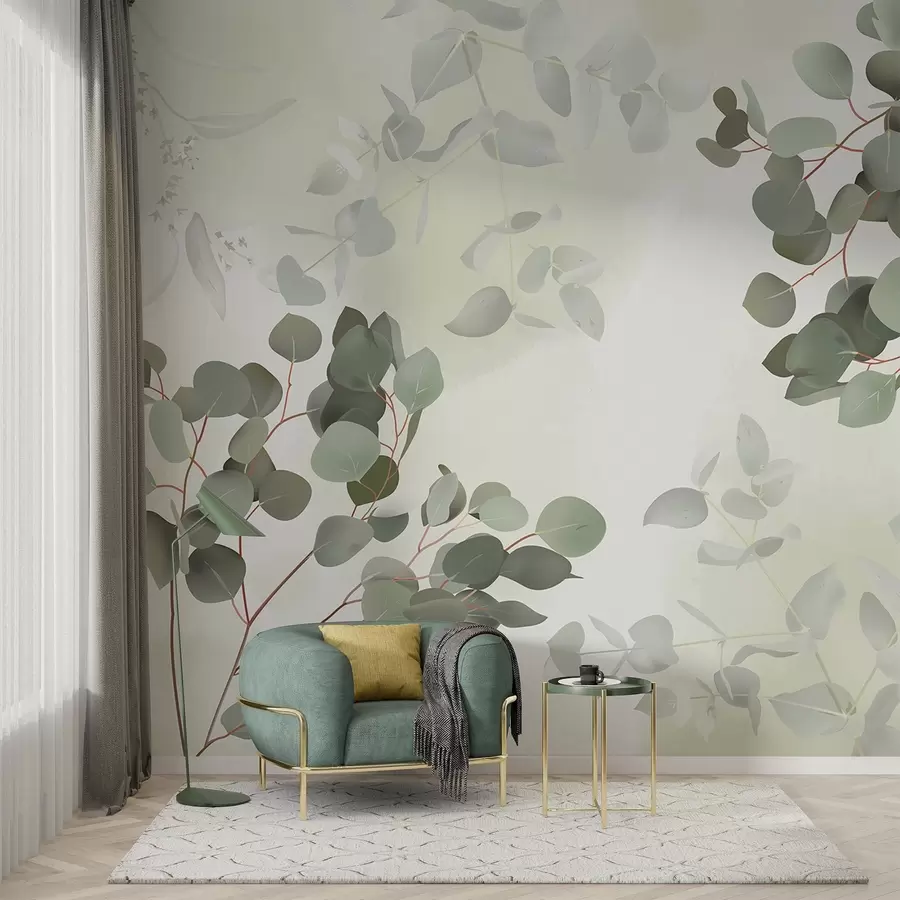 Fototapeedid Roheliste lehtedega oksad w03719