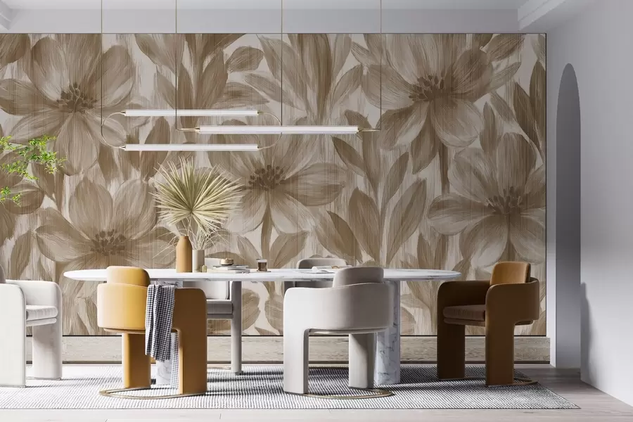 Fototapeedid Stiilsed akvarelllilled w03821v1