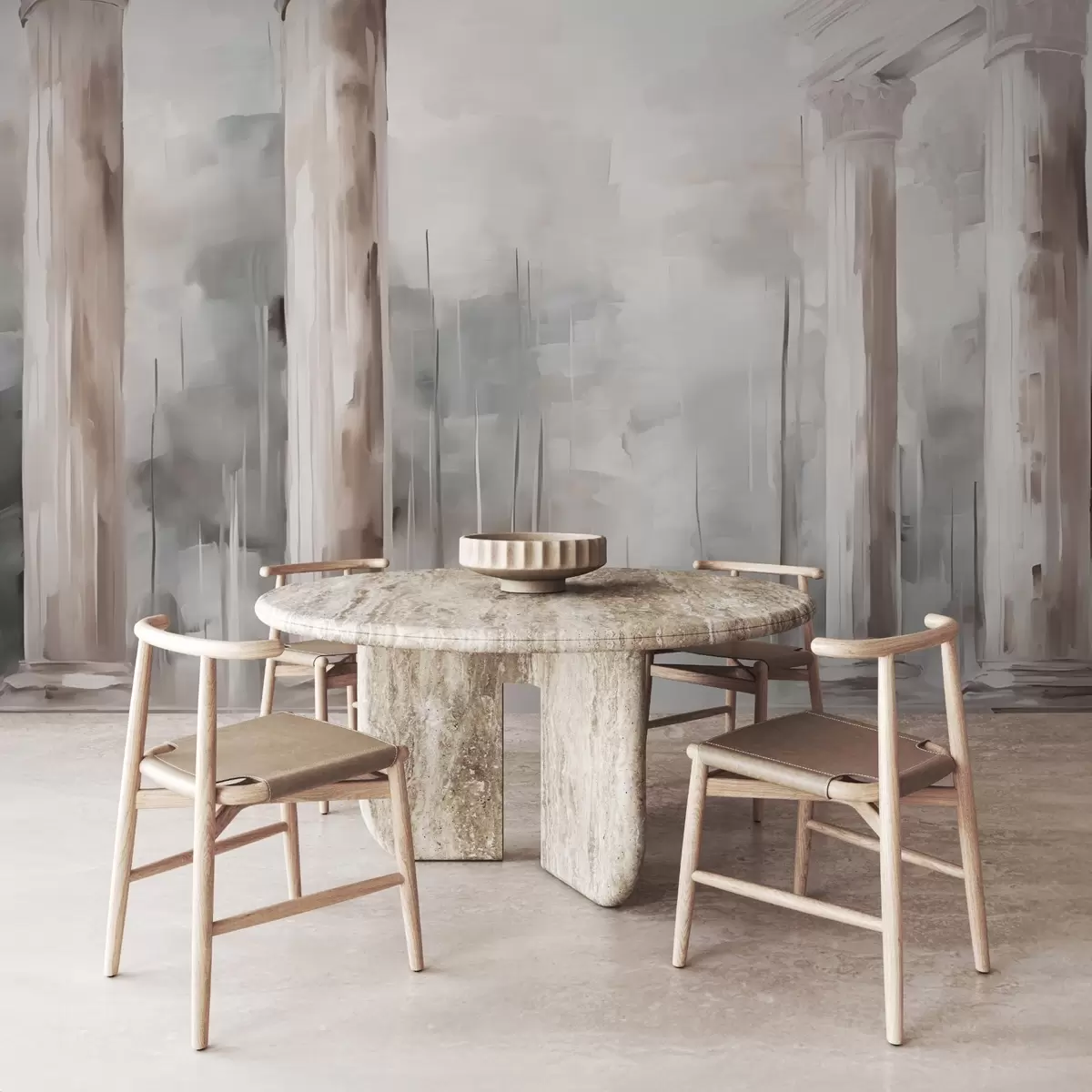 Fototapeedid Abstraktsed veerud maali imitatsioon w03844v1