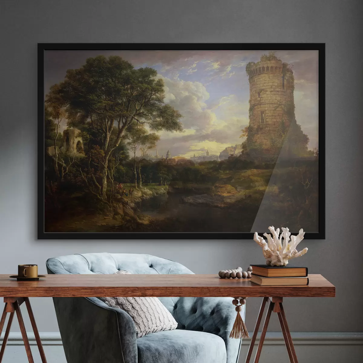 Plakat Harmoonia, kolm nägu, erksad värvid f44156