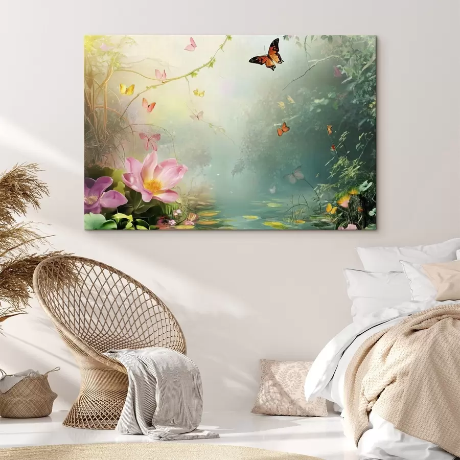 Pilt Järv metsas puude all s44216