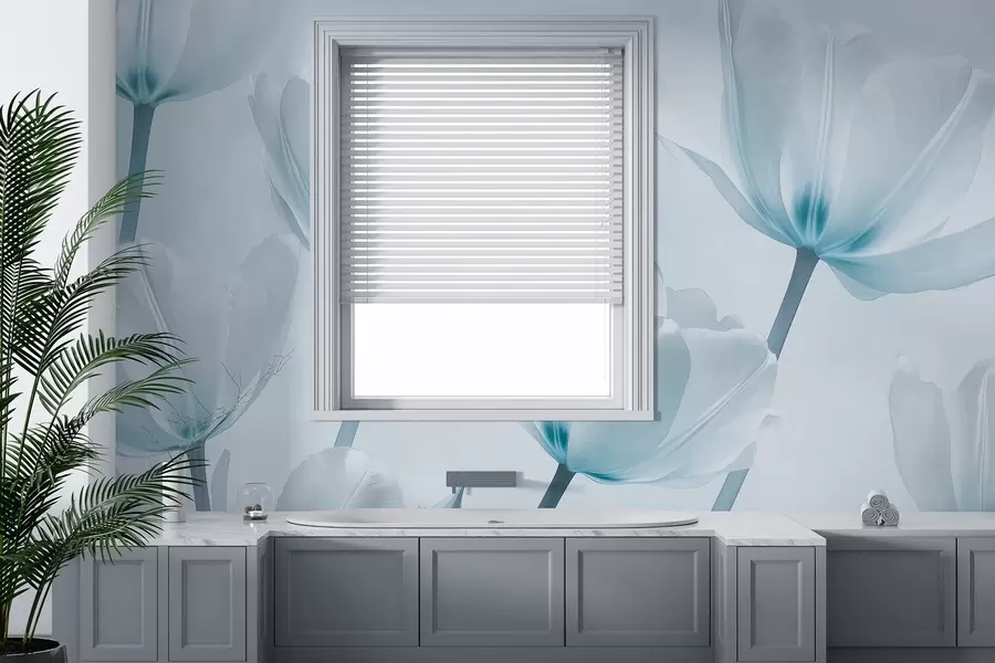 Fototapeedid Ilusad tulbid, lillelised, sinised värvid, realism w03877v1