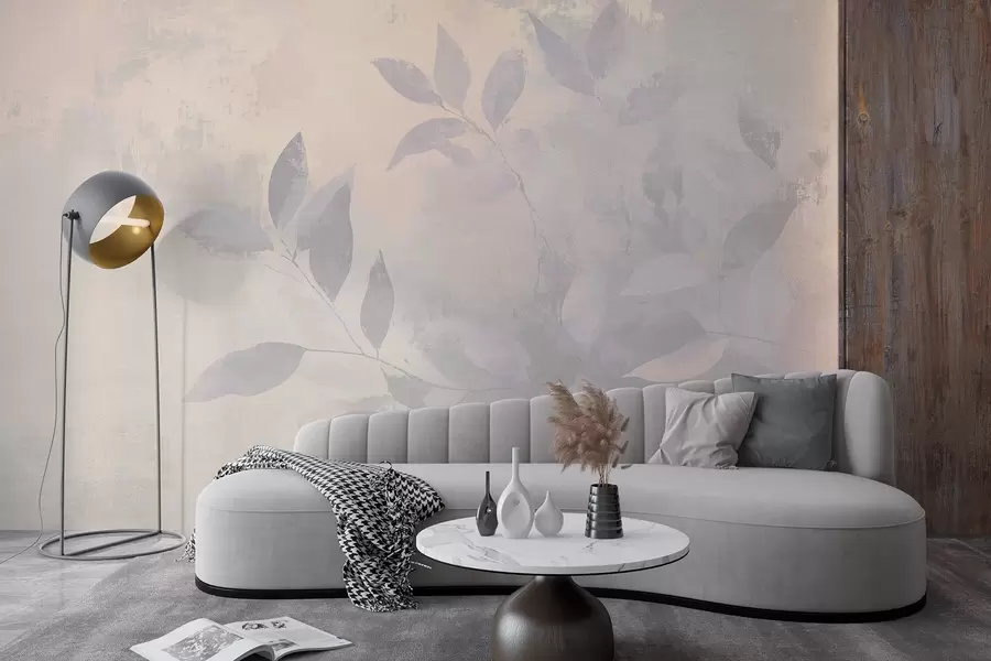 Fototapeedid Ilusad puuoksad, summutatud beežid värvid, abstraktsioon  w03882