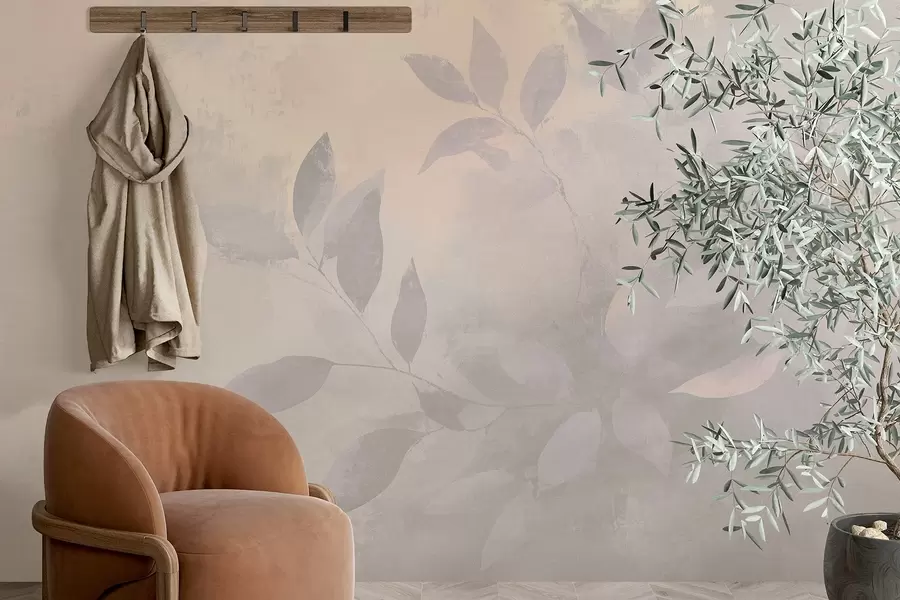 Fototapeedid Ilusad puuoksad, summutatud beežid värvid, abstraktsioon  w03882